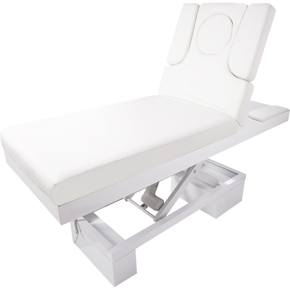 Massageliege Wellnessliege weiß mit Heizung 003815H