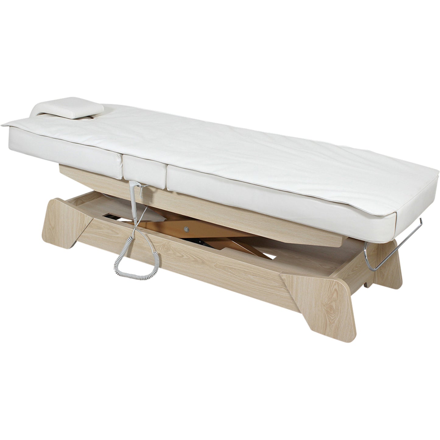 Massageliege Wellnessliege weiß / wood 030208