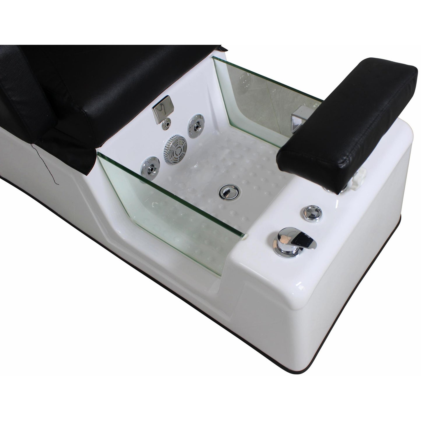Fußpflegesessel elektrisch mit Rückenmassagefunktion schwarz / weiß F052310