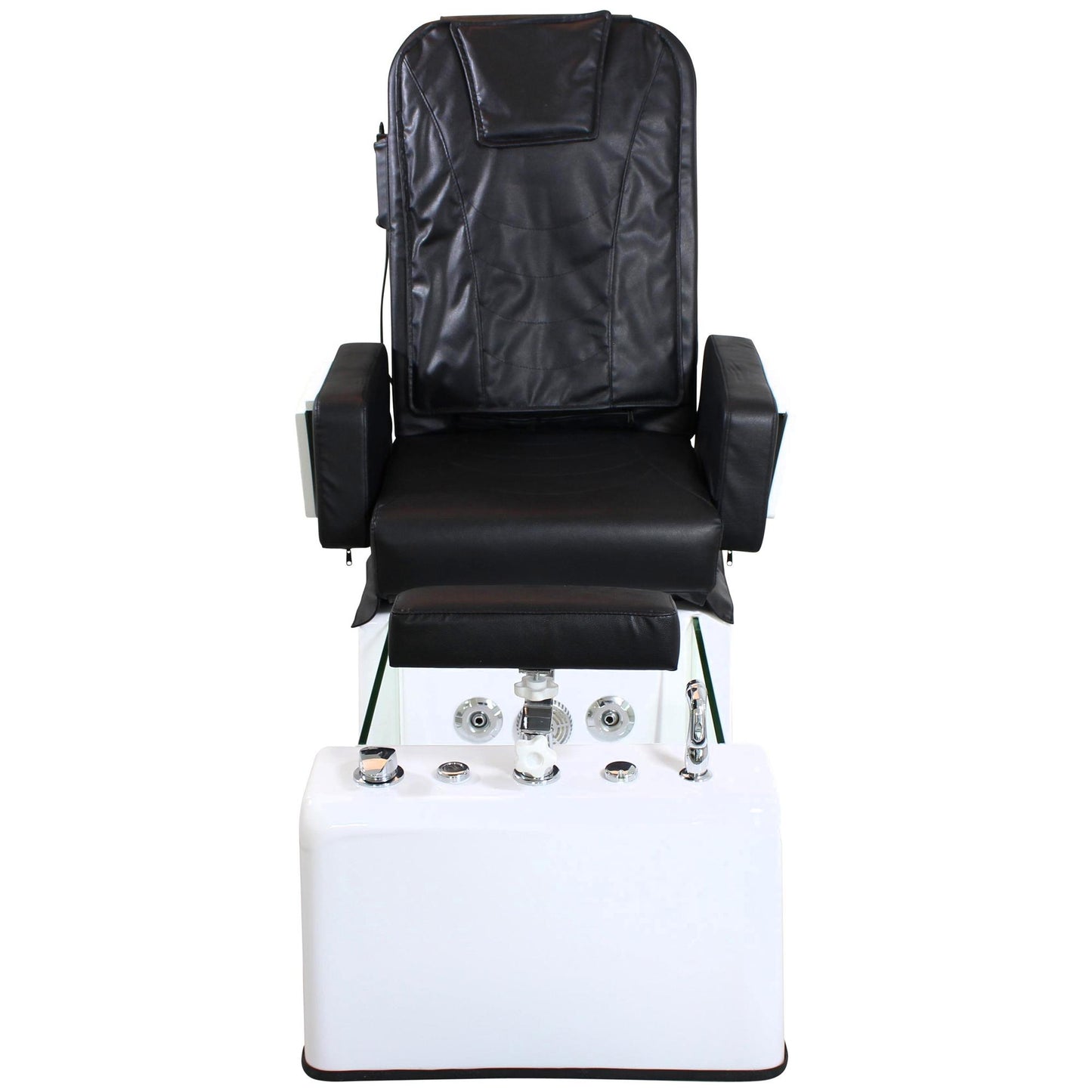 Fußpflegesessel elektrisch mit Rückenmassagefunktion schwarz / weiß F052310