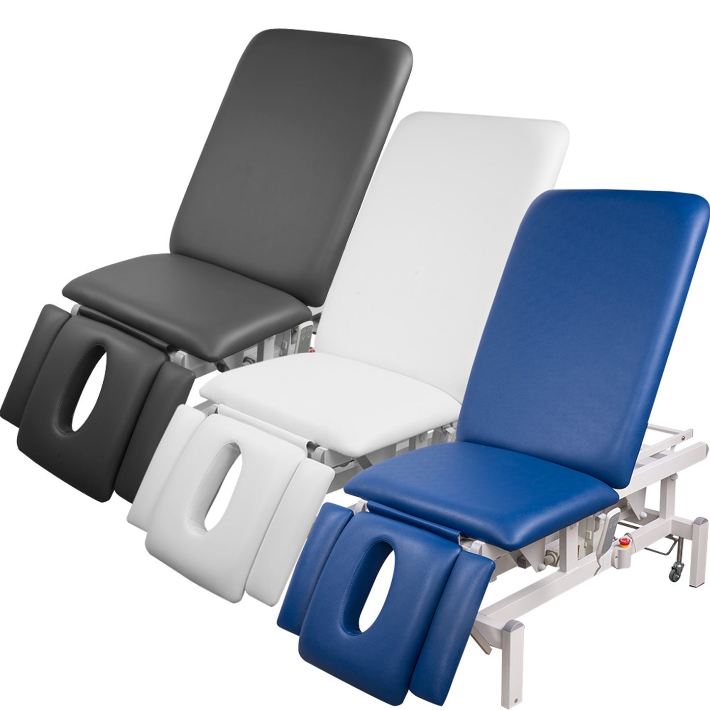 Vollelektrische Behandlungsliege blau 078273