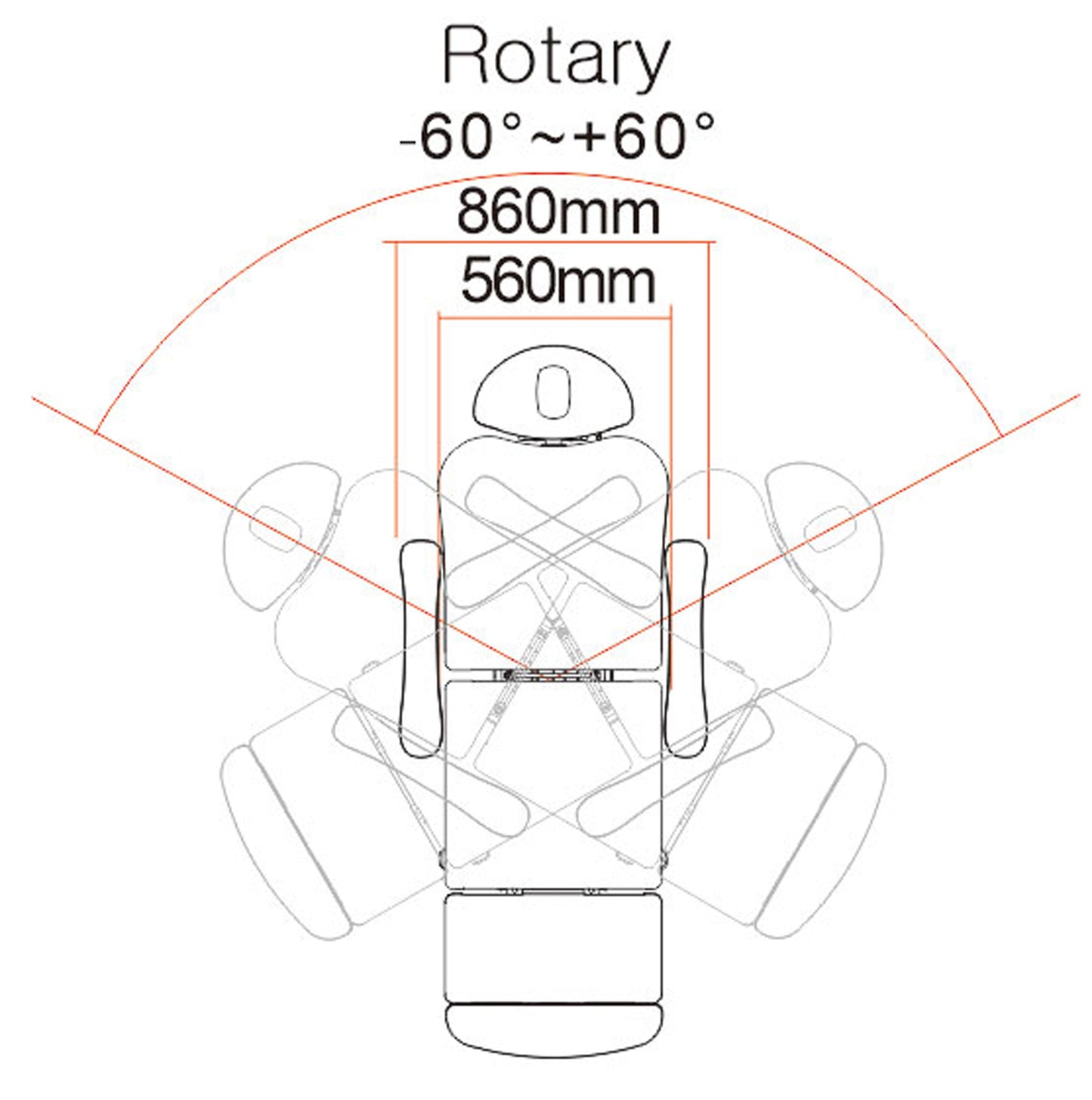 Kosmetikliege weiß mit 4 Motoren, Heizung L02246H