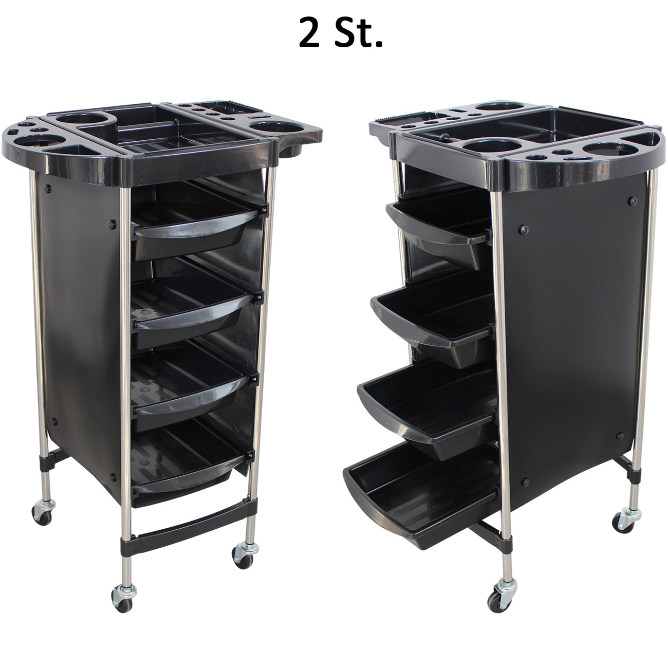 Friseurboy 2x Beistelltische schwarz T50Q16
