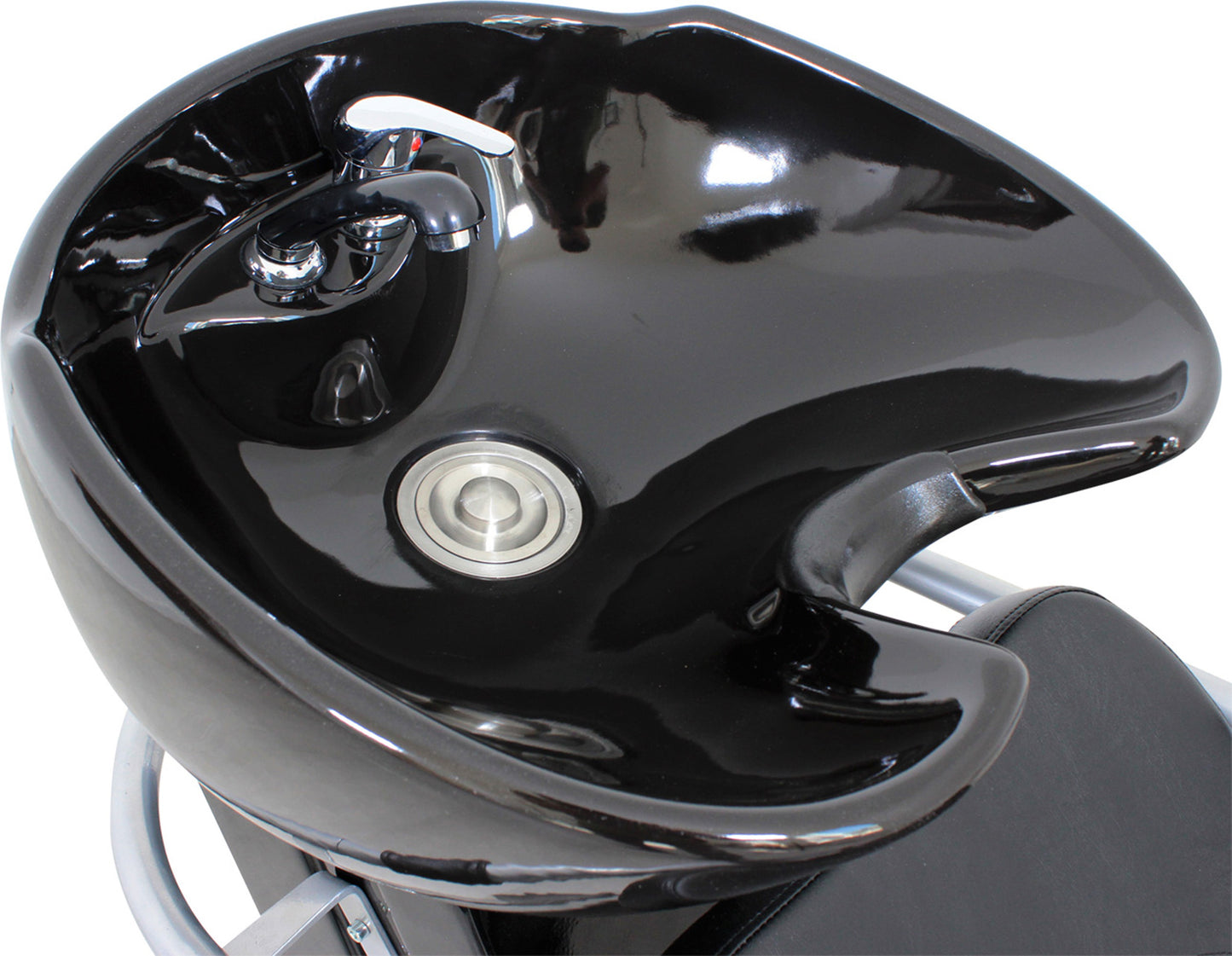 Friseurwaschsessel Rückwärtswaschsessel schwarz w50215