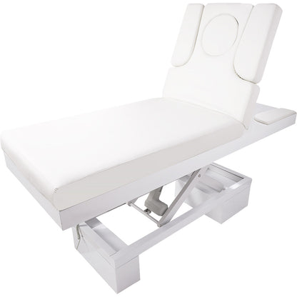 Massageliege Wellnessliege weiß mit Heizung 003815H