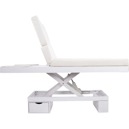 Massageliege Wellnessliege weiß mit Heizung 003815H