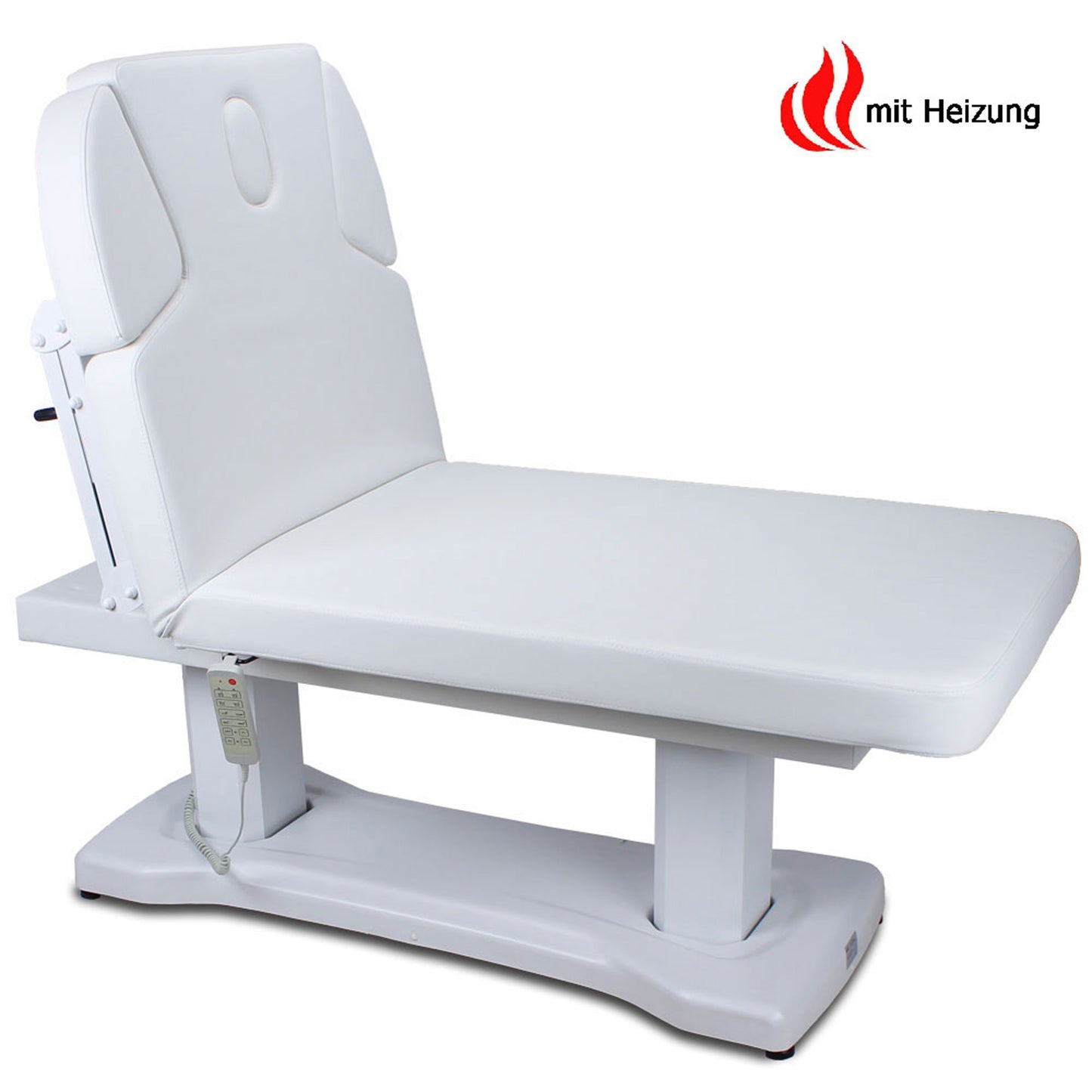 Massageliege weiß mit Heizung und Memory 003818H