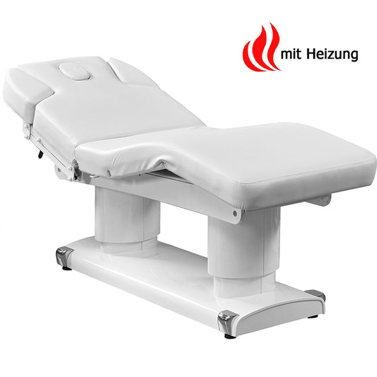 Massageliege Weiß mit 4 Motoren Heizung & Memory 003838H