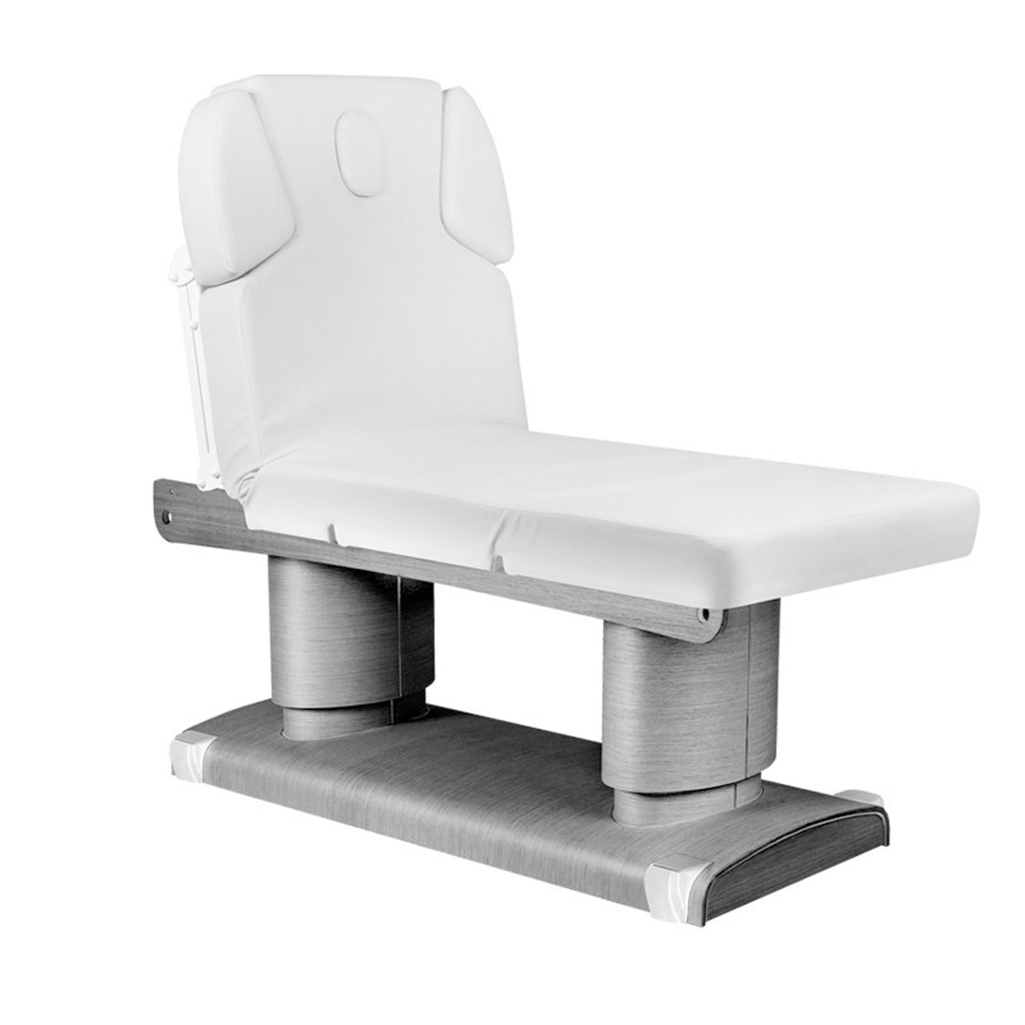 Massageliege Grau / Weiß mit 4 Motoren Heizung und Memory 023838H