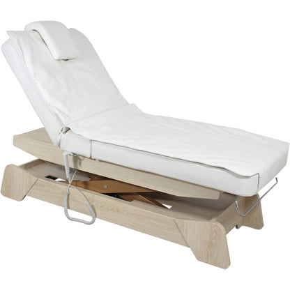 Massageliege Wellnessliege weiß / wood 030208