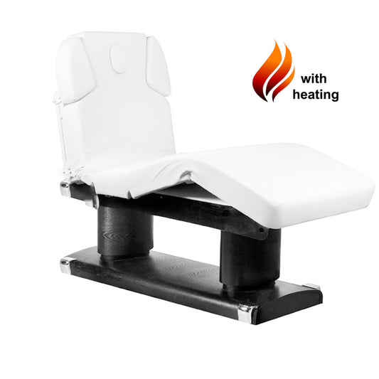 Massageliege Schwarz / Weiß mit 4 Motoren Heizung & Memory 053838H