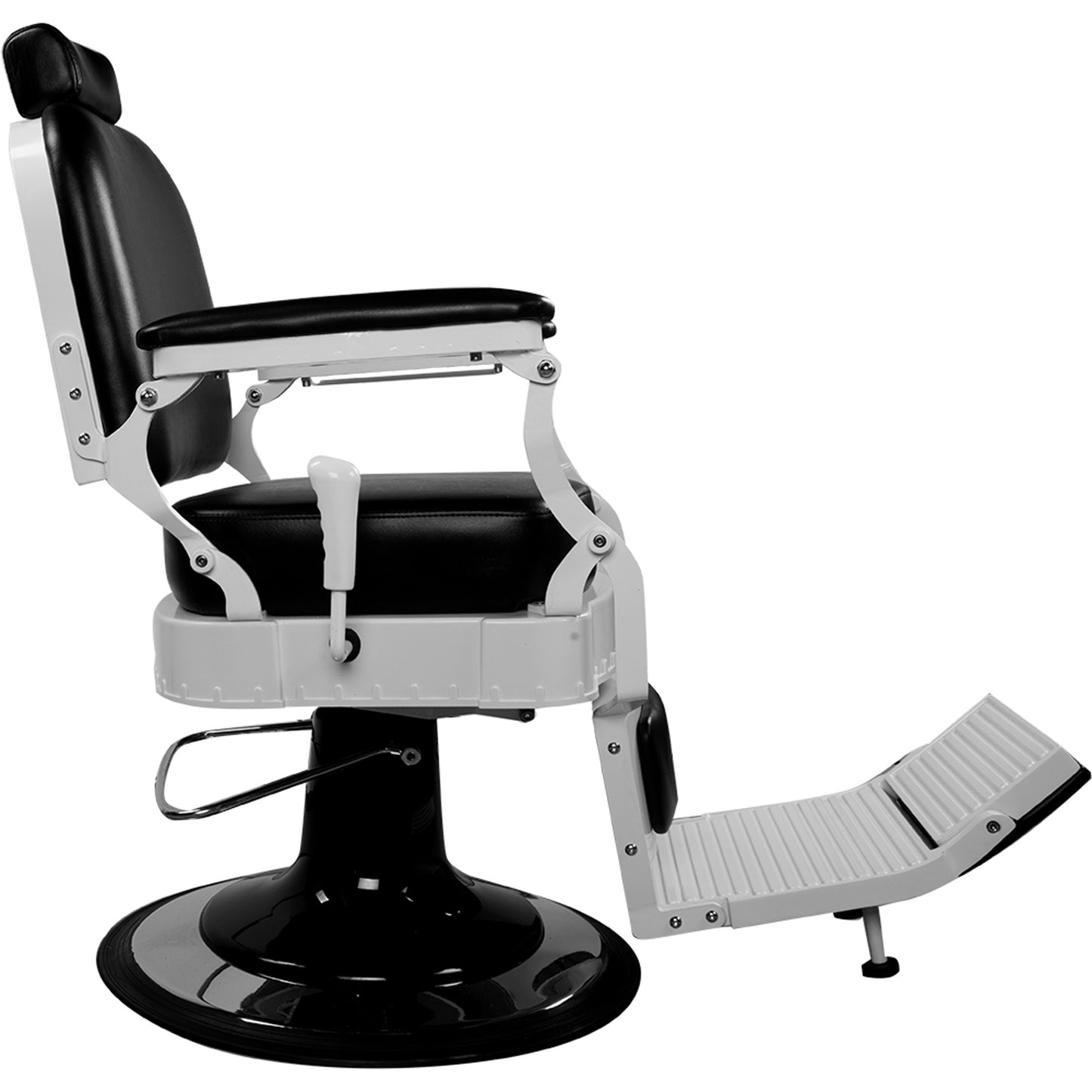 Barber Herrenstuhl Friseurstuhl schwarz / weiß 205030