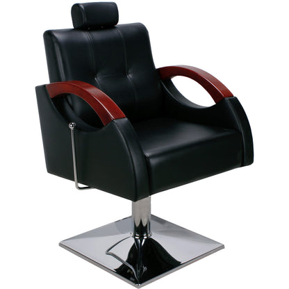 Friseurstuhl schwarz mit verstellbare Rückenlehne 205485A