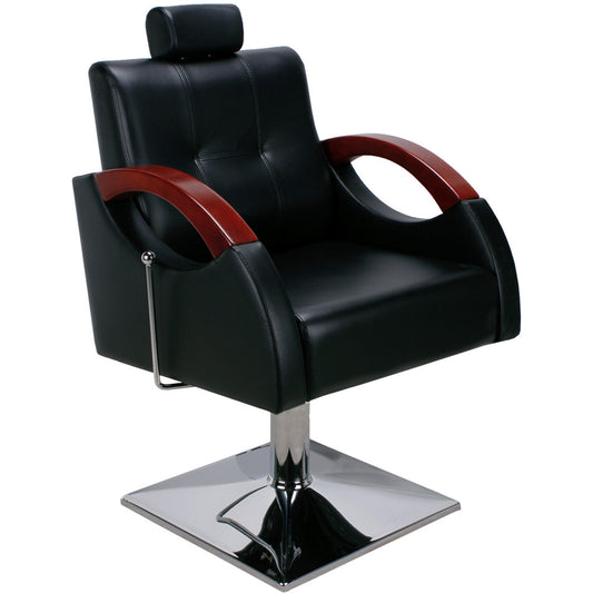 Friseurstuhl schwarz mit verstellbare Rückenlehne 205485A