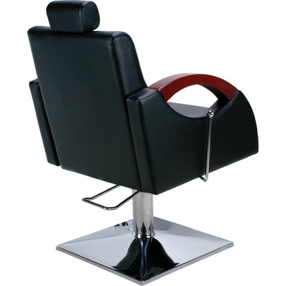 Friseurstuhl schwarz mit verstellbare Rückenlehne 205485A