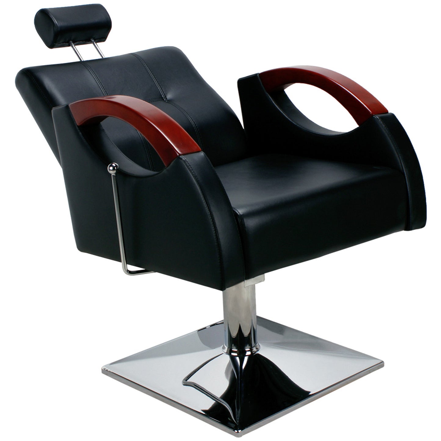 Friseurstuhl schwarz mit verstellbare Rückenlehne 205485A