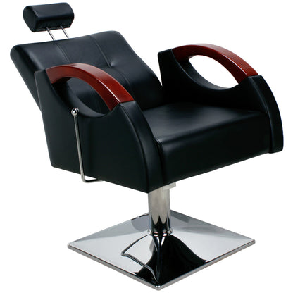 Friseurstuhl schwarz mit verstellbare Rückenlehne 205485A