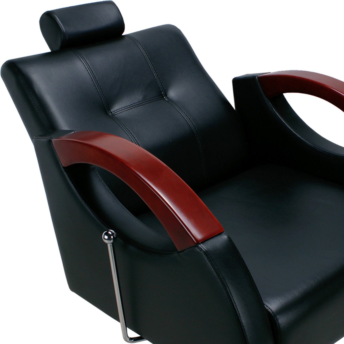 Friseurstuhl schwarz mit verstellbare Rückenlehne 205485A
