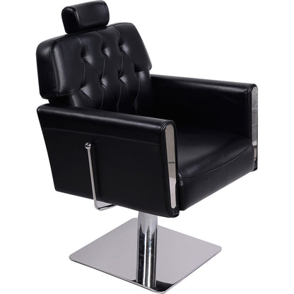Friseurstuhl schwarz mit verstellbare Rückenlehne 205486a