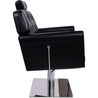 Friseurstuhl schwarz mit verstellbare Rückenlehne 205486a