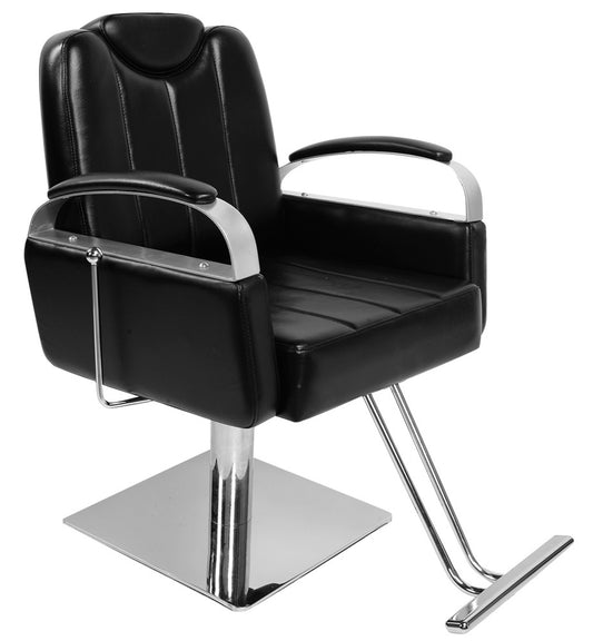 Friseurstuhl schwarz mit verstellbare Rückenlehne 205523