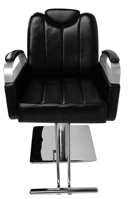Friseurstuhl schwarz mit verstellbare Rückenlehne 205523