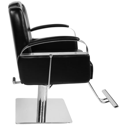 Friseurstuhl schwarz mit verstellbare Rückenlehne 205523