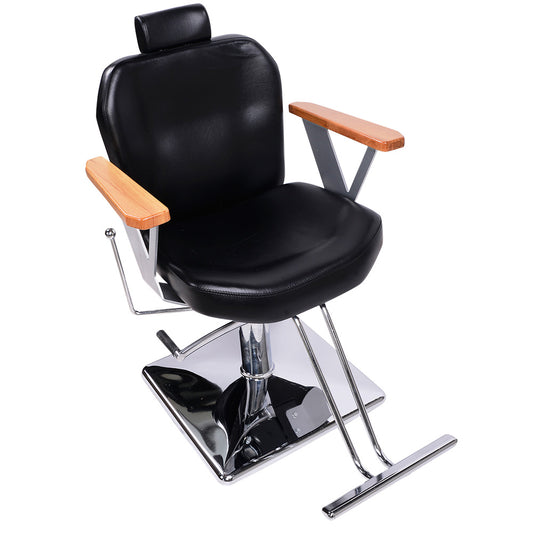 Friseurstuhl schwarz mit verstellbare Rückenlehne 205527a