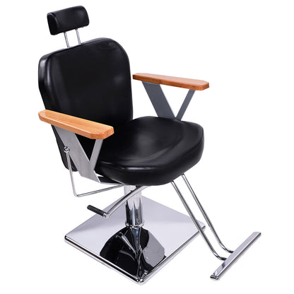 Friseurstuhl schwarz mit verstellbare Rückenlehne 205527a
