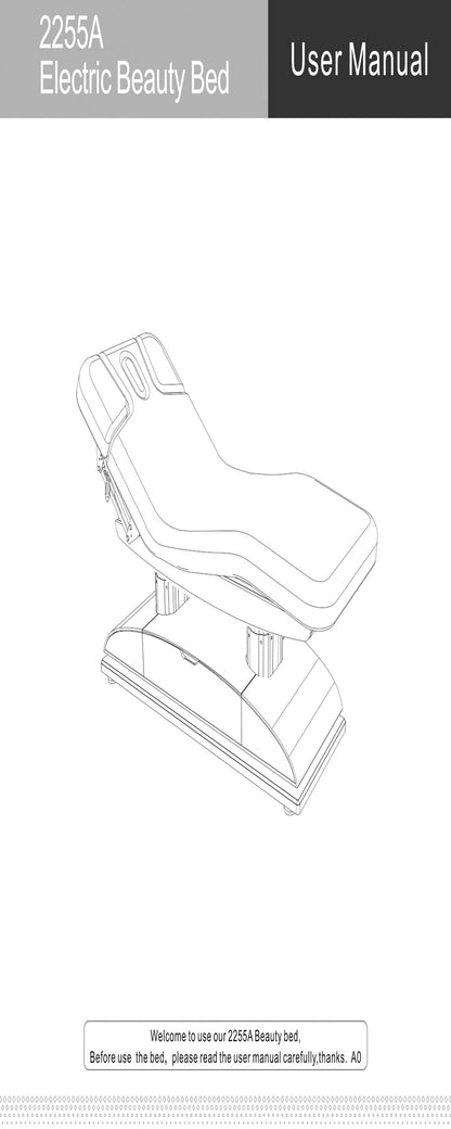Massageliege Weiß mit Heizung & LED 4 Motoren L02255HL