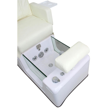 Fußpflegesessel elektrisch mit Rückenmassagefunktion weiß F002310