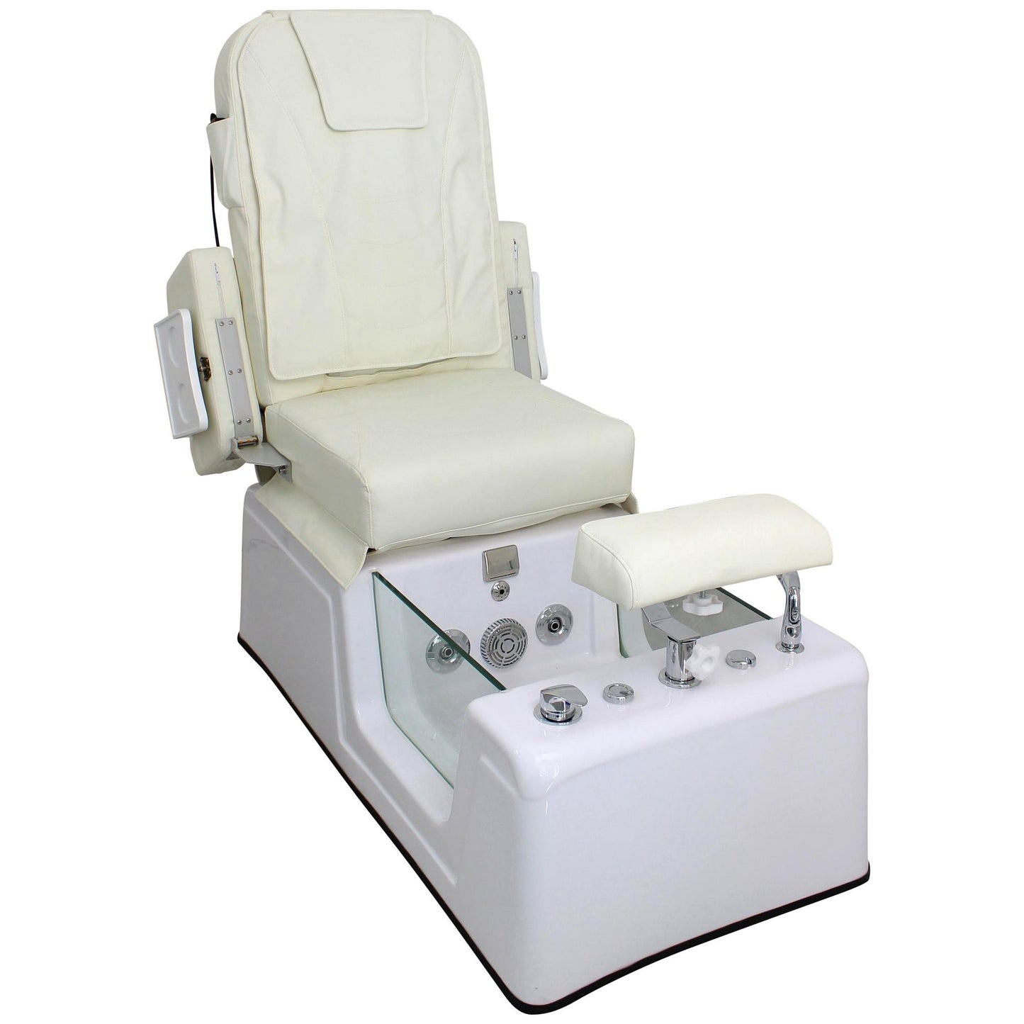 Fußpflegesessel elektrisch mit Rückenmassagefunktion weiß F002310