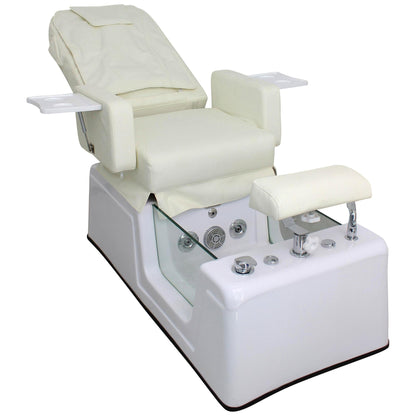 Fußpflegesessel elektrisch mit Rückenmassagefunktion weiß F002310