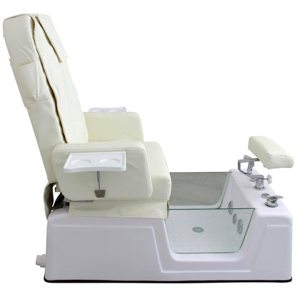 Fußpflegesessel elektrisch mit Rückenmassagefunktion weiß F002310