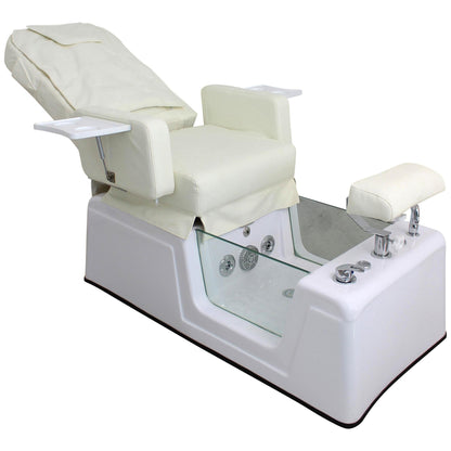 Fußpflegesessel elektrisch mit Rückenmassagefunktion weiß F002310