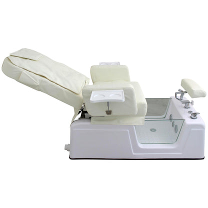 Fußpflegesessel elektrisch mit Rückenmassagefunktion weiß F002310