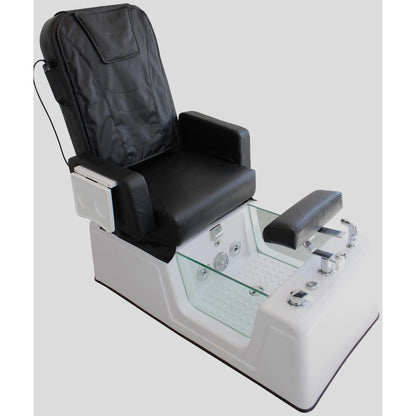 Fußpflegesessel elektrisch mit Rückenmassagefunktion schwarz / weiß F052310