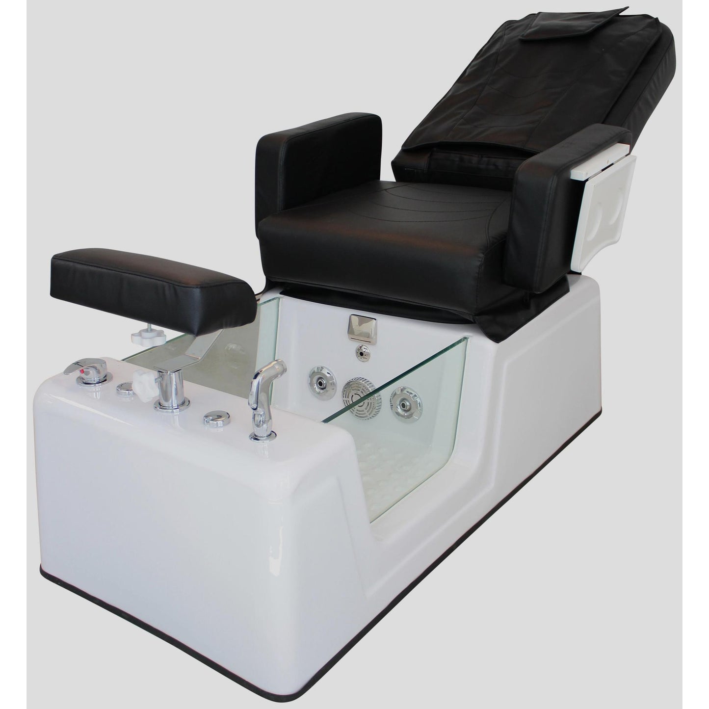 Fußpflegesessel elektrisch mit Rückenmassagefunktion schwarz / weiß F052310