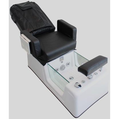 Fußpflegesessel elektrisch mit Rückenmassagefunktion schwarz / weiß F052310