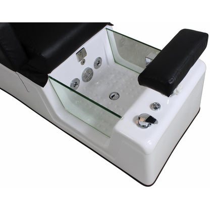 Fußpflegesessel elektrisch mit Rückenmassagefunktion schwarz / weiß F052310