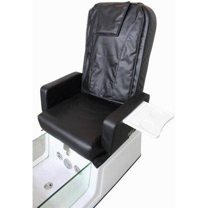 Fußpflegesessel elektrisch mit Rückenmassagefunktion schwarz / weiß F052310