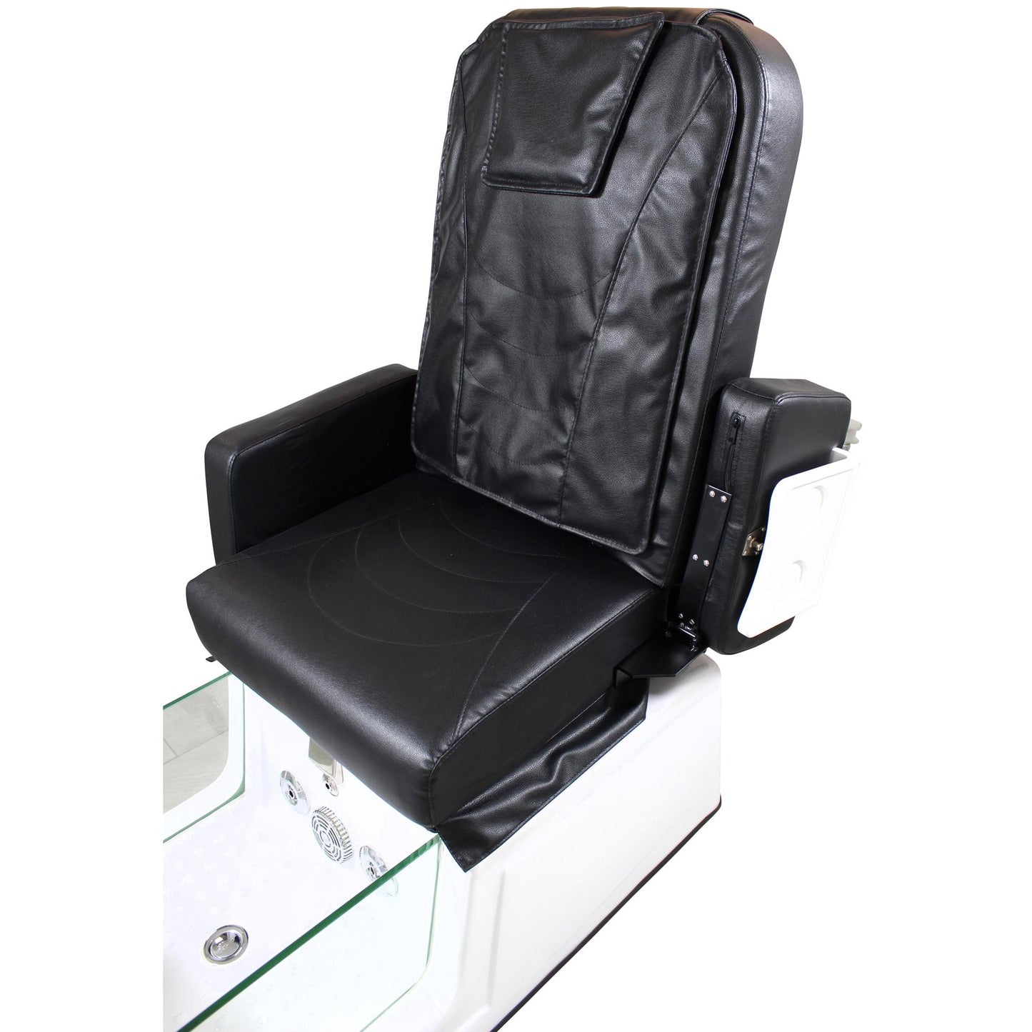 Fußpflegesessel elektrisch mit Rückenmassagefunktion schwarz / weiß F052310