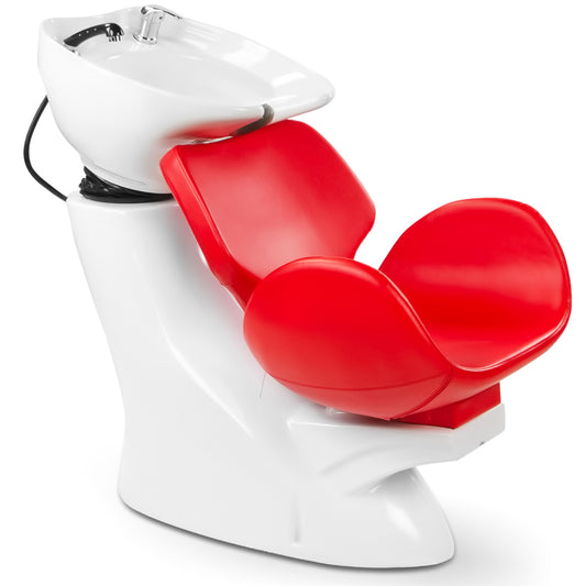 Friseurwaschsessel weiß / rot 256112