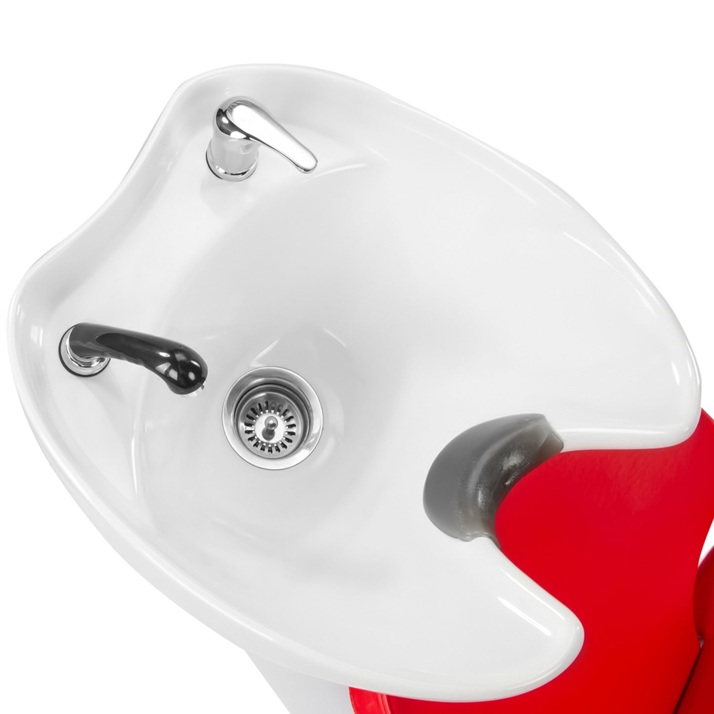 Friseurwaschsessel weiß / rot 256112