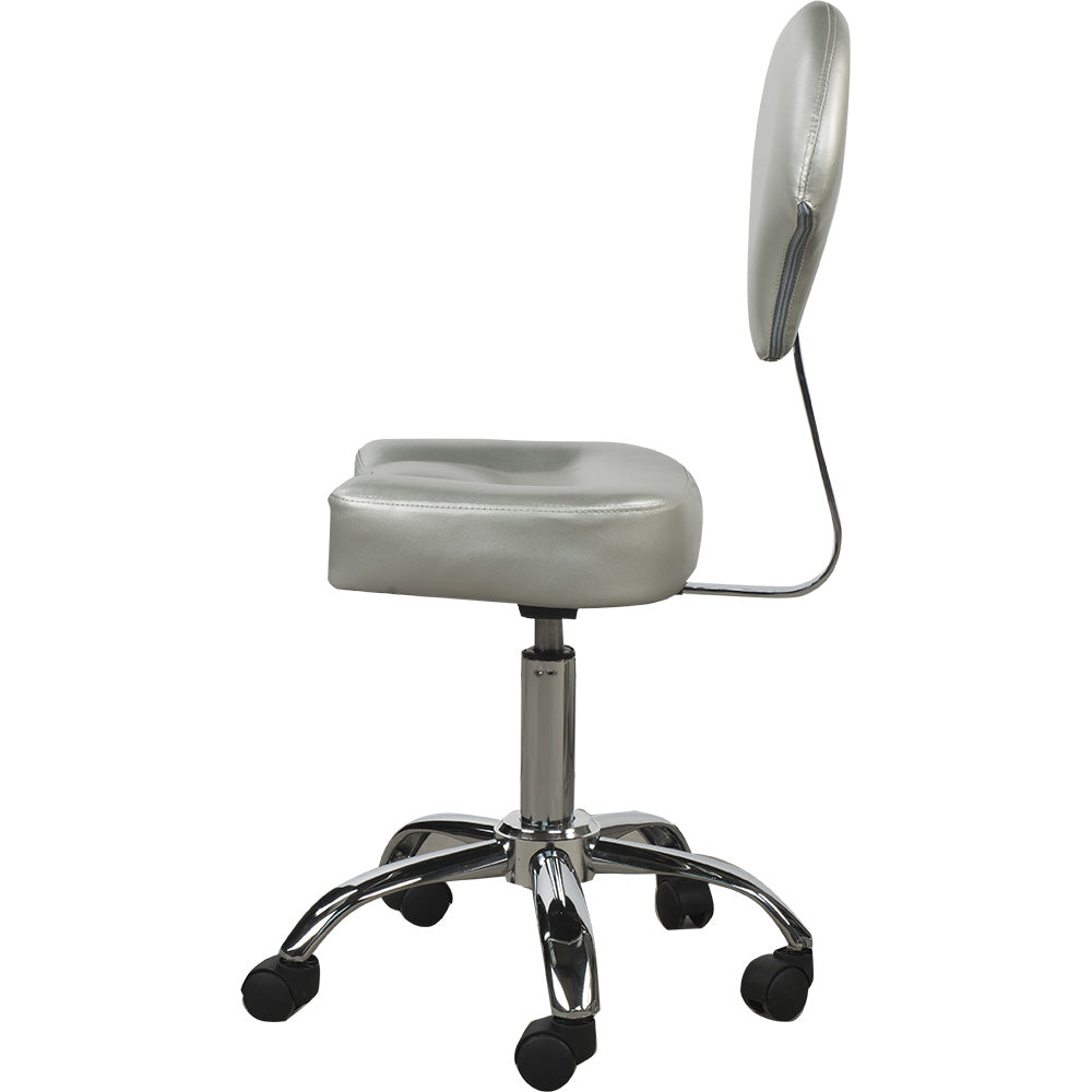 Arbeitshocker Silber-grau A23610A