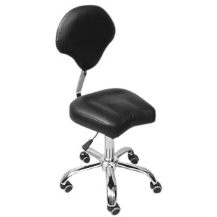 Arbeitshocker Schwarz mit Rückenlehne A53610a