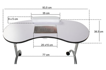 Mobiler Manikürtisch mit Absaugung 508607