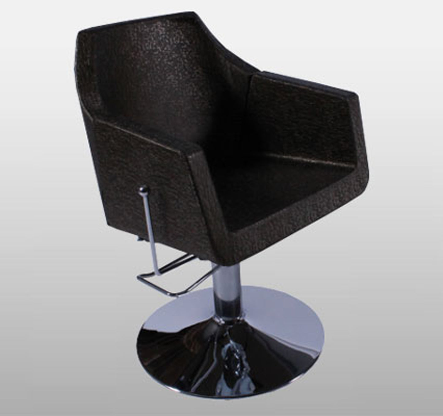 Friseurstuhl dunkelbronze mit verstellbare Rückenlehne 203431