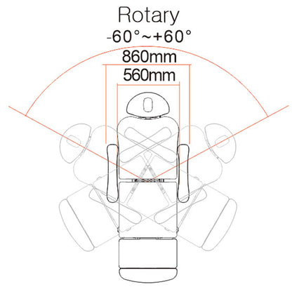 Kosmetikliege weiß mit 4 Motoren, Heizung L02246H