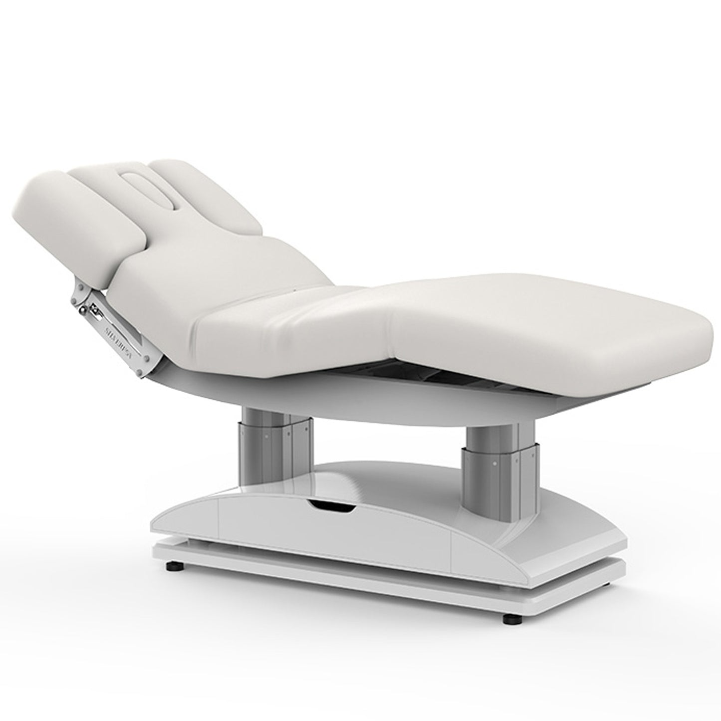 Massageliege Weiß mit Heizung & LED 4 Motoren L02255HL